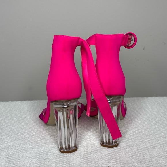 Pink Clear heeled sandals - Picture 4 of 5